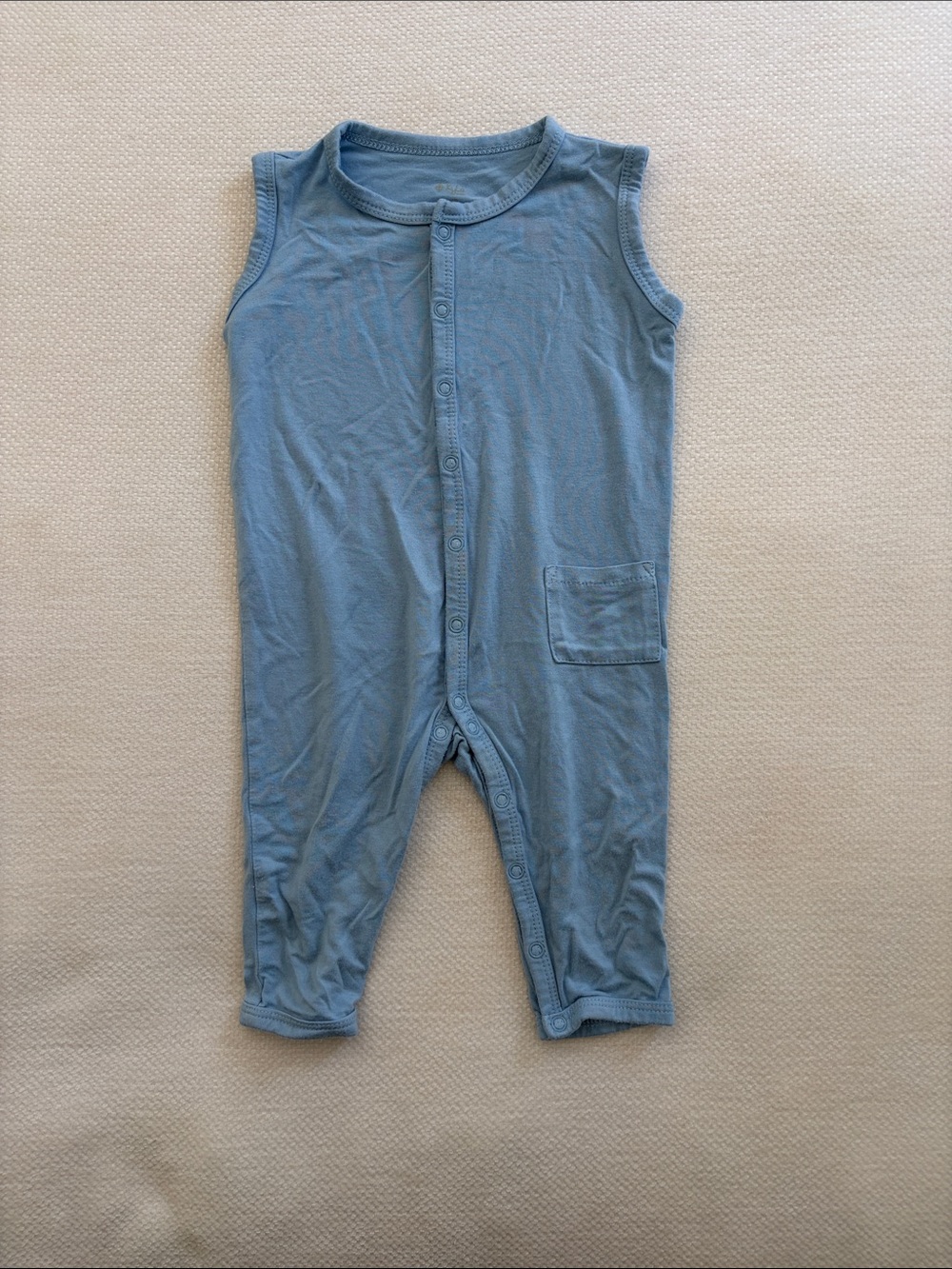 Kyte BABY Sleeveless Romper in Stream